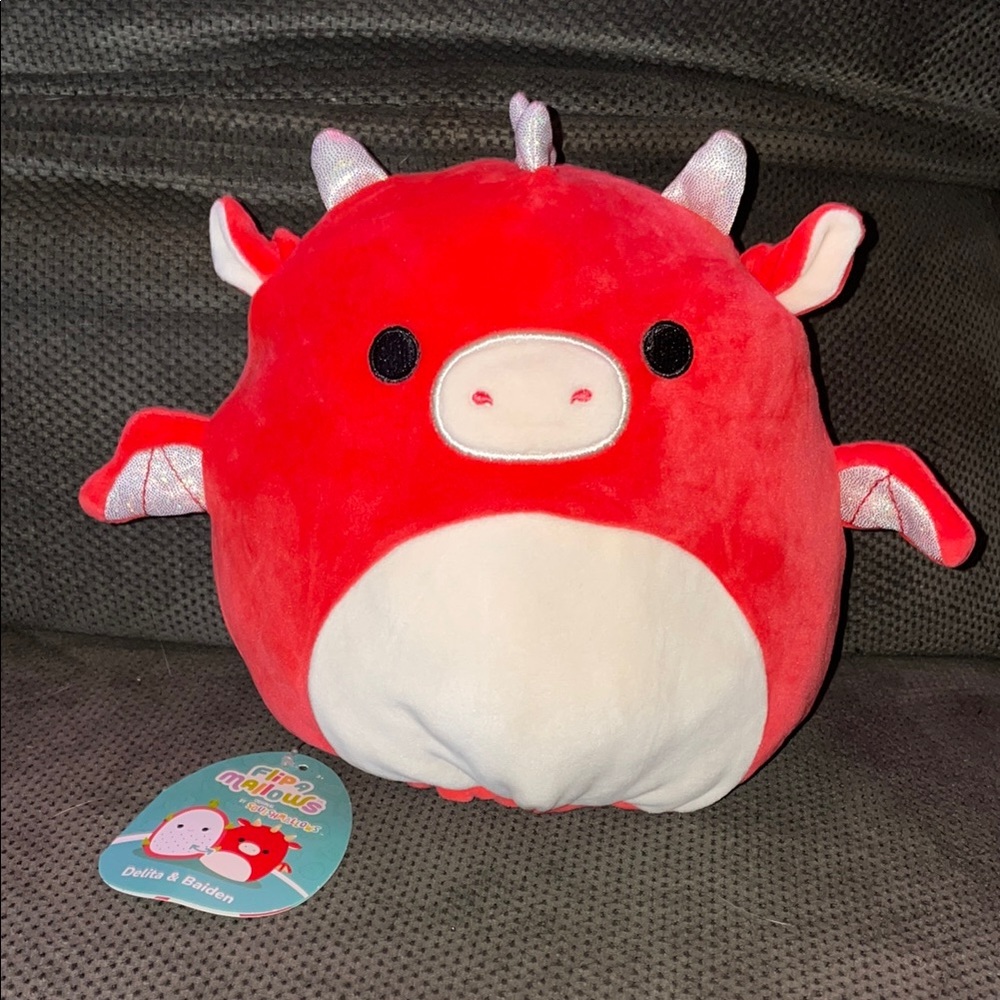 2-in-1 Squishmallows FlipaMallows Dragonfruit/Dragon Plush (Delita & Baiden)